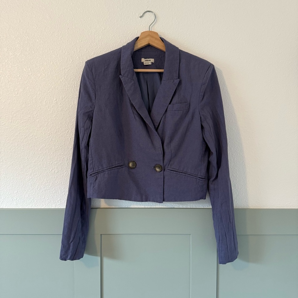 Jason Wu Blue Cropped Blazer size Medium